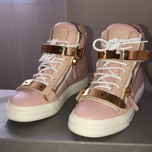 Giuseppe Pink Croc Emboss SSENSE Exclusive
